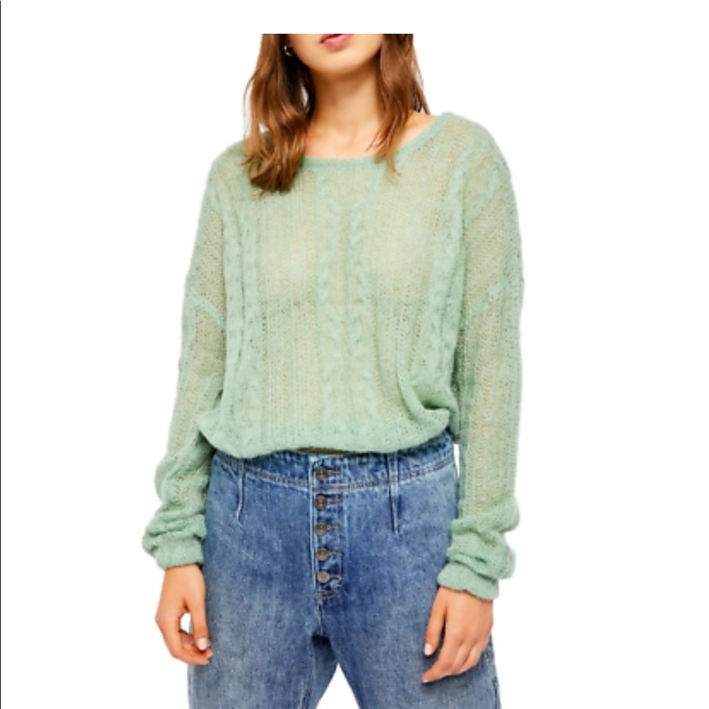 Free People Mint Fresh Angel Sweater